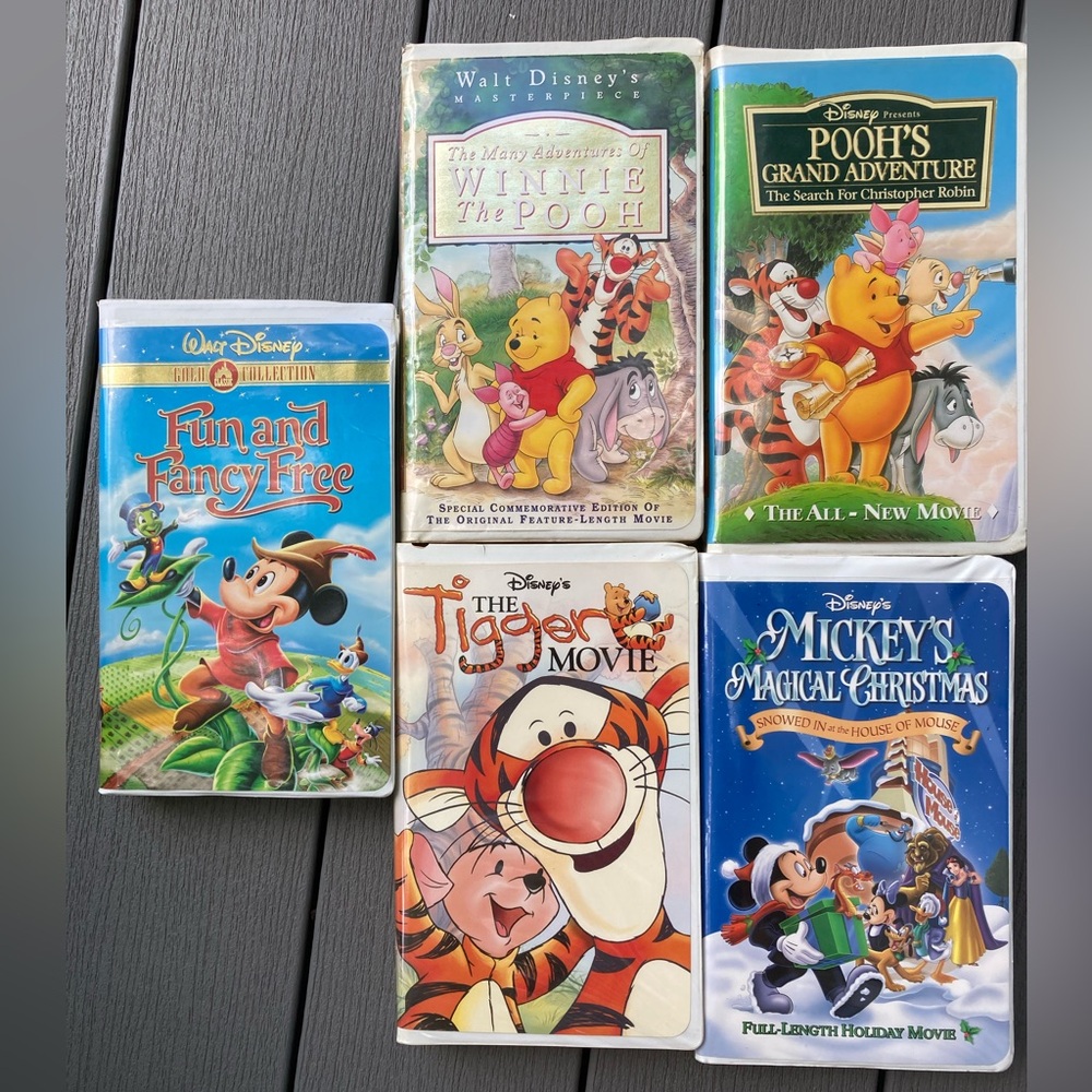 Disney VHS Collection with Colorful Covers